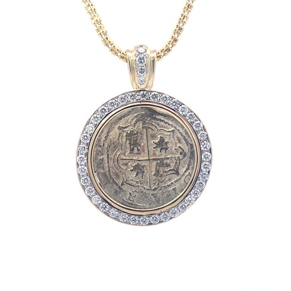 14K Atocha 2 Reale Pendant W/Diamonds Blue Marlin Jewelry, Inc. Islamorada, FL