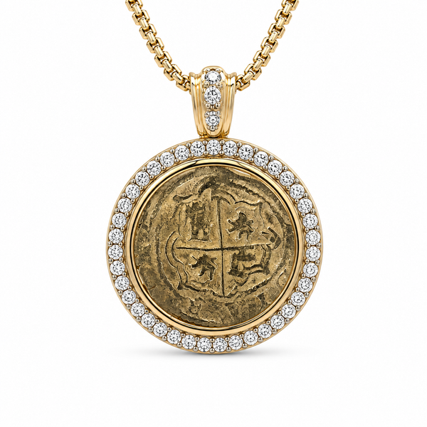 14K Atocha 2 Reale Pendant W/Diamonds Blue Marlin Jewelry, Inc. Islamorada, FL