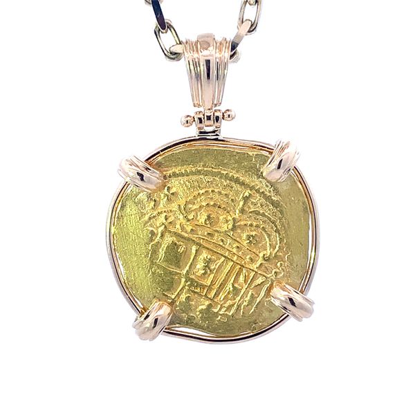 18K Eight Escudo Coin Pendant Image 2 Blue Marlin Jewelry, Inc. Islamorada, FL