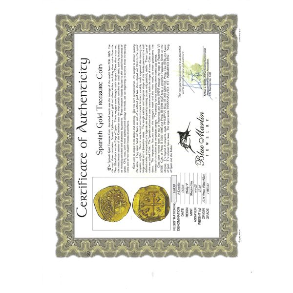 18K Eight Escudo Coin Pendant Image 3 Blue Marlin Jewelry, Inc. Islamorada, FL