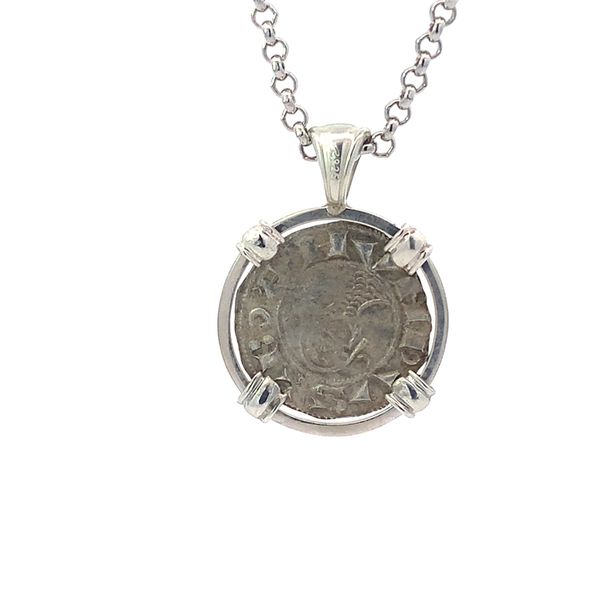 Sterling Silver Crusader Coin Pendant Image 2 Blue Marlin Jewelry, Inc. Islamorada, FL
