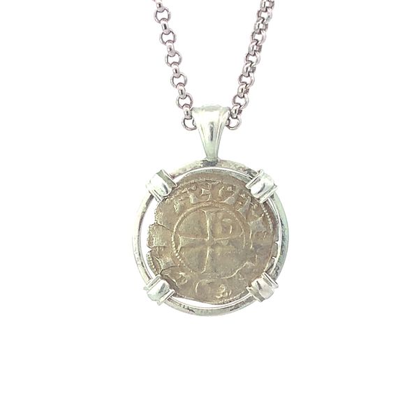 Sterling Silver  Crusader Coin Pendant Blue Marlin Jewelry, Inc. Islamorada, FL