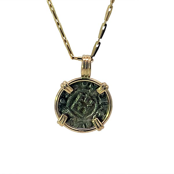 14K Crusader Coin Pendant Image 2 Blue Marlin Jewelry, Inc. Islamorada, FL