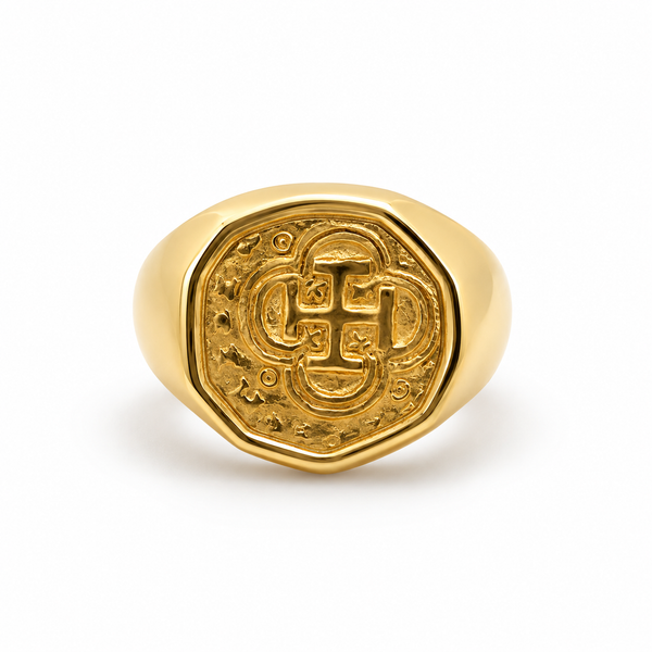 Spain One Escudo Seville Coin Ring Image 2 Blue Marlin Jewelry, Inc. Islamorada, FL