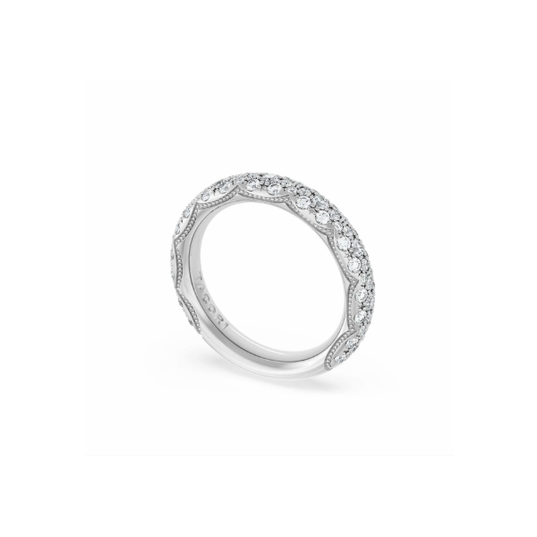 Platinum 0.53 ctw Pave Diamond Women's Wedding Band Blue Marlin Jewelry, Inc. Islamorada, FL