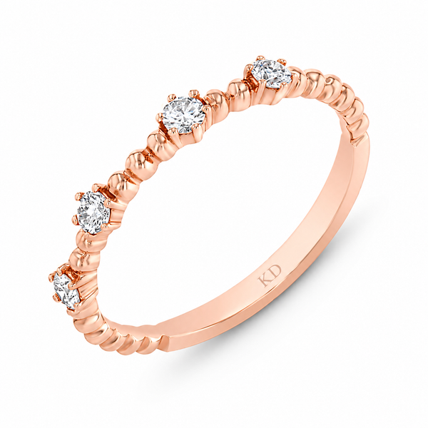 18K Rose Gold 0.20 ctw Anniversary Diamond Women's Wedding Band Blue Marlin Jewelry, Inc. Islamorada, FL