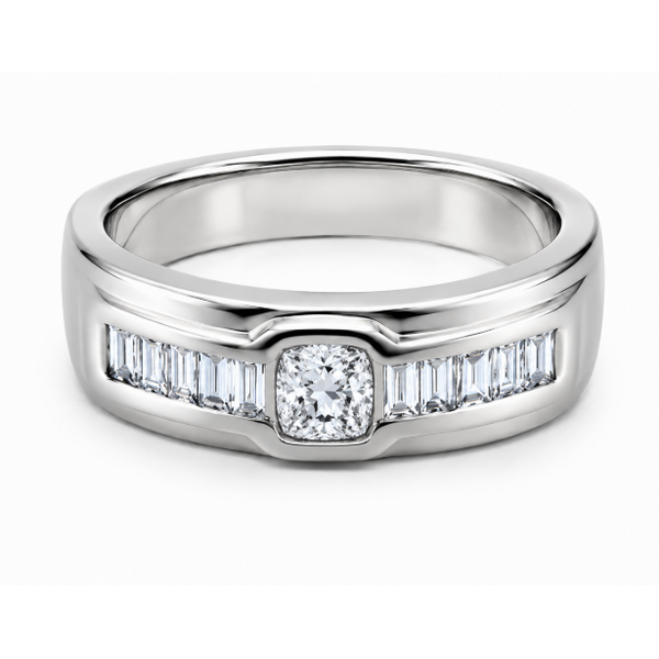 Platinum 1.36 ctw Channel Diamond Men's Wedding Band Blue Marlin Jewelry, Inc. Islamorada, FL