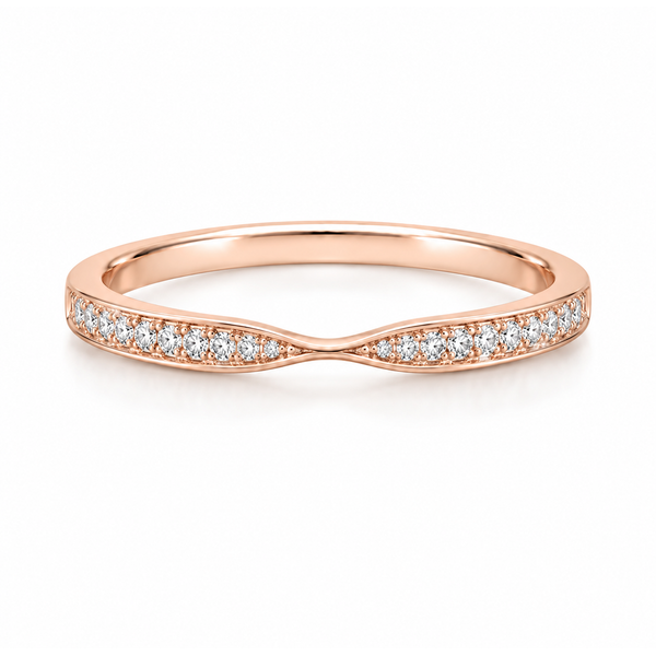 18K Rose Gold 0.19 ctw Diamond Pave Band Blue Marlin Jewelry, Inc. Islamorada, FL