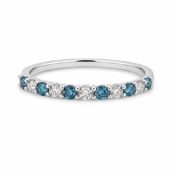 14K White Gold 0.32 ctw Diamond Anniversary Band Blue Marlin Jewelry, Inc. Islamorada, FL