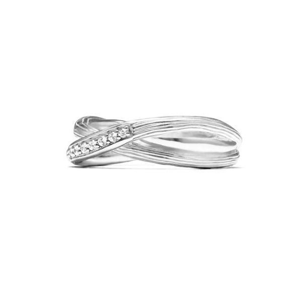 Judith Ripka Santorini Crossover Ring with Diamonds Image 2 Blue Marlin Jewelry, Inc. Islamorada, FL