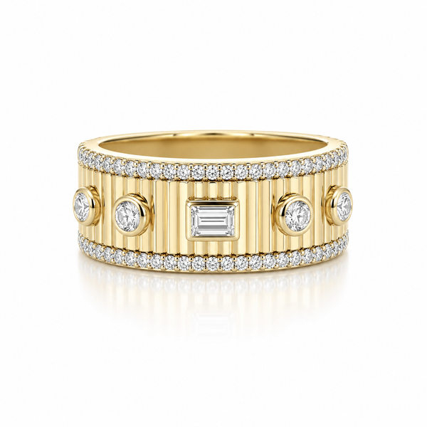 Dilamani 14K Baguette & Round Diamond Band Blue Marlin Jewelry, Inc. Islamorada, FL