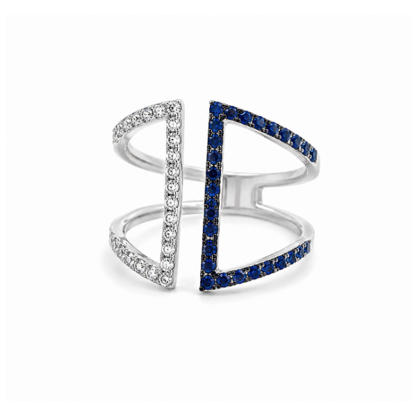 18K White Gold 0.43 ctw Geometric Diamond Women's Ring Blue Marlin Jewelry, Inc. Islamorada, FL