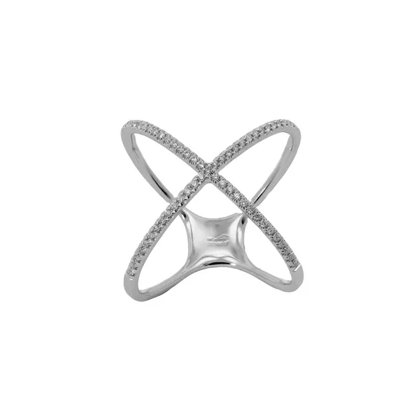 Pave X Ring Blue Marlin Jewelry, Inc. Islamorada, FL