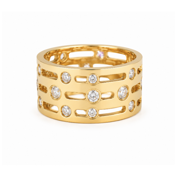 18K Yellow Gold 0.46 ctw Contemporary Diamond Women's Ring Blue Marlin Jewelry, Inc. Islamorada, FL