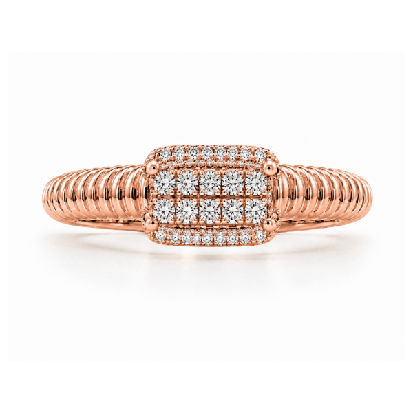18K Rose Gold 0.11 ctw Geometric Diamond Women's Ring Blue Marlin Jewelry, Inc. Islamorada, FL