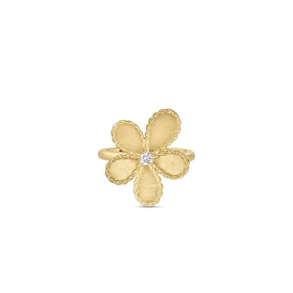 Roberto Coin Satin Finish Jasmine Flower Ring Blue Marlin Jewelry, Inc. Islamorada, FL