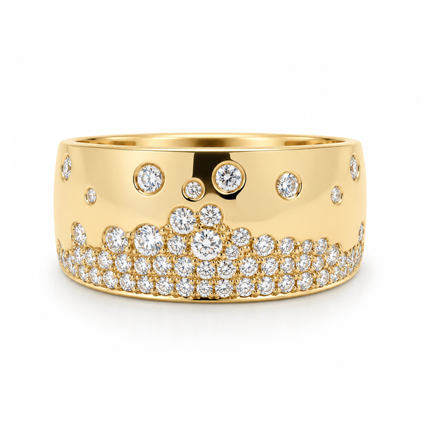 18K Yellow Gold 0.55 ctw Contemporary Diamond Women's Ring Blue Marlin Jewelry, Inc. Islamorada, FL