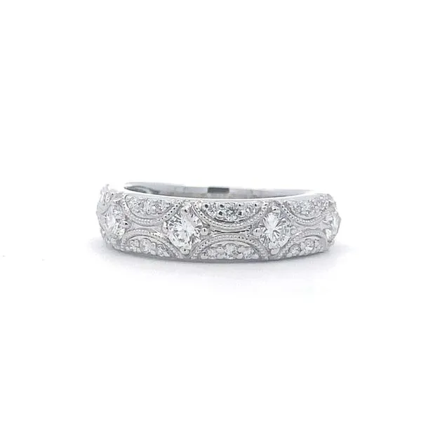 18KW Diamond Millgrain Ring Blue Marlin Jewelry, Inc. Islamorada, FL