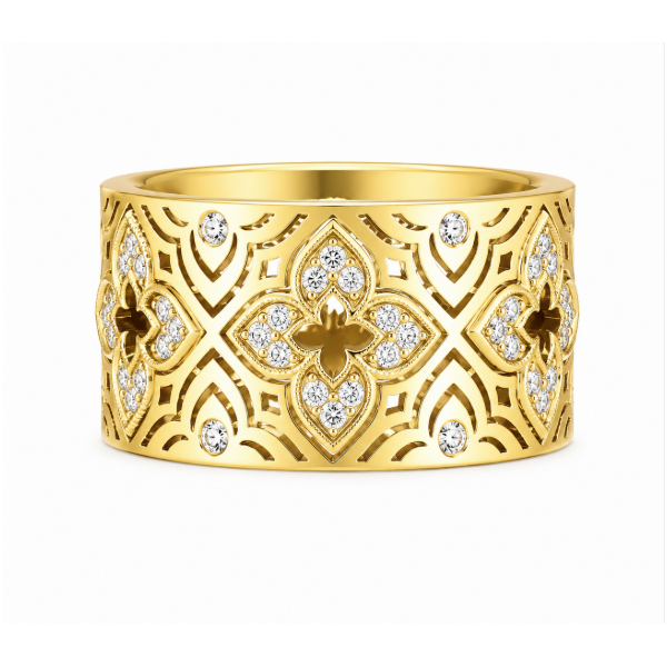 18K Yellow Gold 0.25 ctw Vintage Diamond Women's Ring Blue Marlin Jewelry, Inc. Islamorada, FL