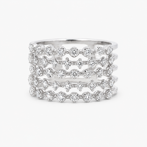 18KW Five Row Ring Blue Marlin Jewelry, Inc. Islamorada, FL