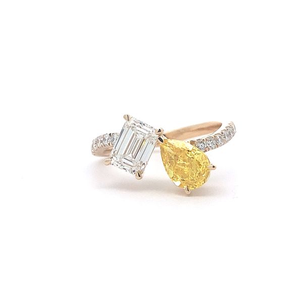 14K Lab-Grown Diamond and Yellow Diamond Ring Blue Marlin Jewelry, Inc. Islamorada, FL