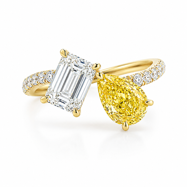14K Lab-Grown Diamond and Yellow Diamond Ring Blue Marlin Jewelry, Inc. Islamorada, FL