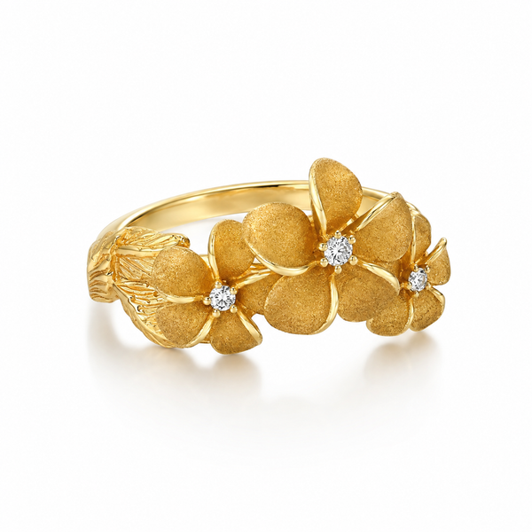 14K Yellow Gold 0.04 ctw Nature Inspired Diamond Women's Ring Blue Marlin Jewelry, Inc. Islamorada, FL