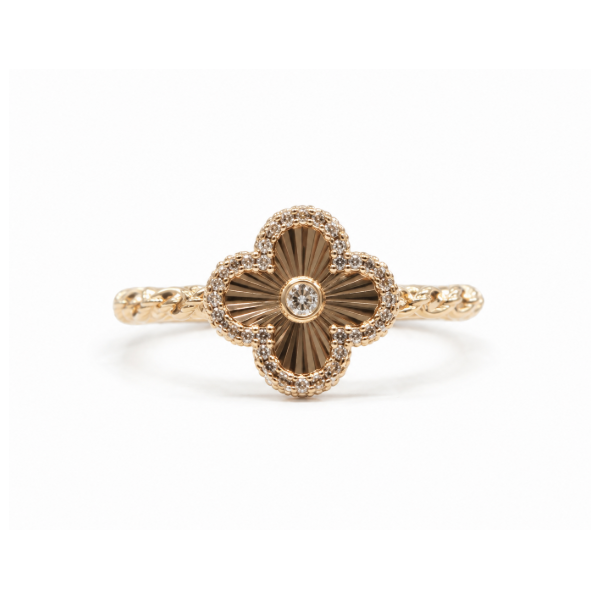 14K Yellow Gold 0.10 ctw Geometric Diamond Women's Ring Blue Marlin Jewelry, Inc. Islamorada, FL