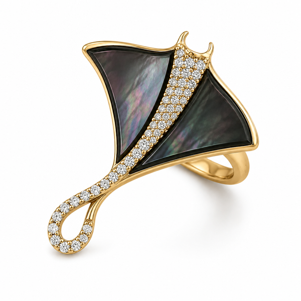 14K Yellow Gold 0.32 ctw Nature Inspired Diamond Women's Ring Blue Marlin Jewelry, Inc. Islamorada, FL