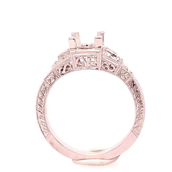 Engagement Ring Semi-Mount with Diamonds Image 2 Blue Marlin Jewelry, Inc. Islamorada, FL