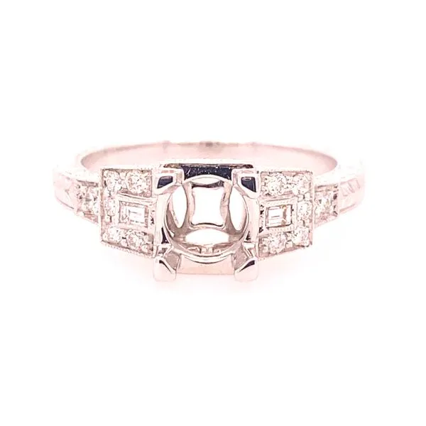 Engagement Ring Semi-Mount with Diamonds Blue Marlin Jewelry, Inc. Islamorada, FL