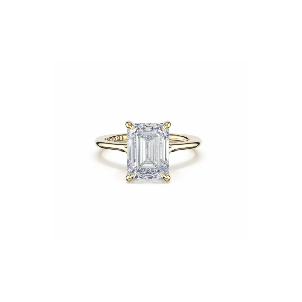 18K Yellow Gold Cathedral Semi Mount Engagement Ring Image 2 Blue Marlin Jewelry, Inc. Islamorada, FL
