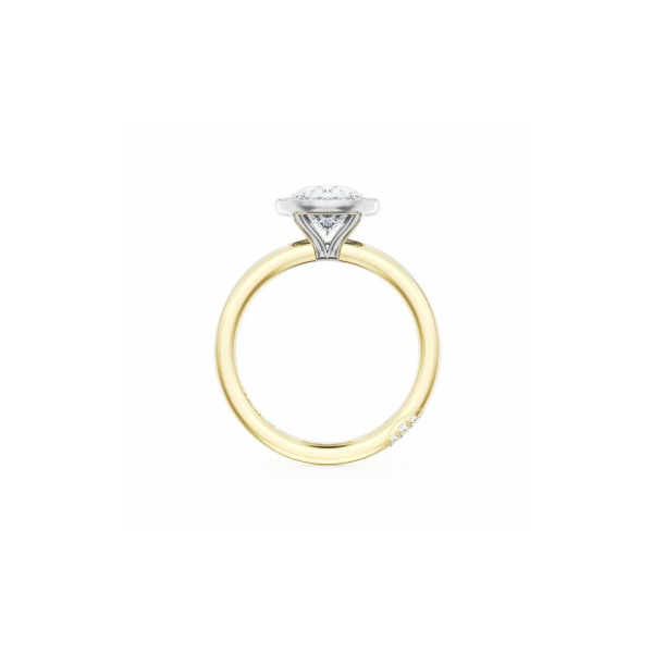 18K Two Tone Halo Semi Mount Engagement Ring Image 2 Blue Marlin Jewelry, Inc. Islamorada, FL