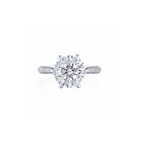 18K Yellow Gold Pave Semi Mount Engagement Ring Blue Marlin Jewelry, Inc. Islamorada, FL