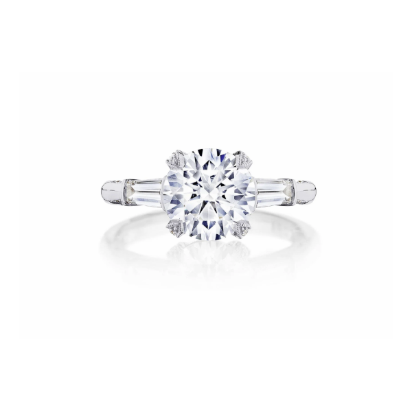 Platinum 3 Stone Semi Mount Engagement Ring Blue Marlin Jewelry, Inc. Islamorada, FL