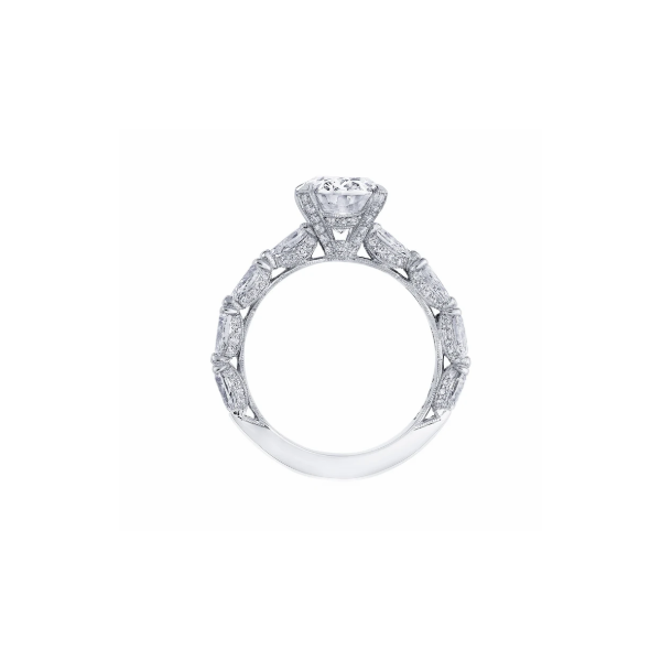 18K White Gold Classic Semi Mount Engagement Ring Image 2 Blue Marlin Jewelry, Inc. Islamorada, FL