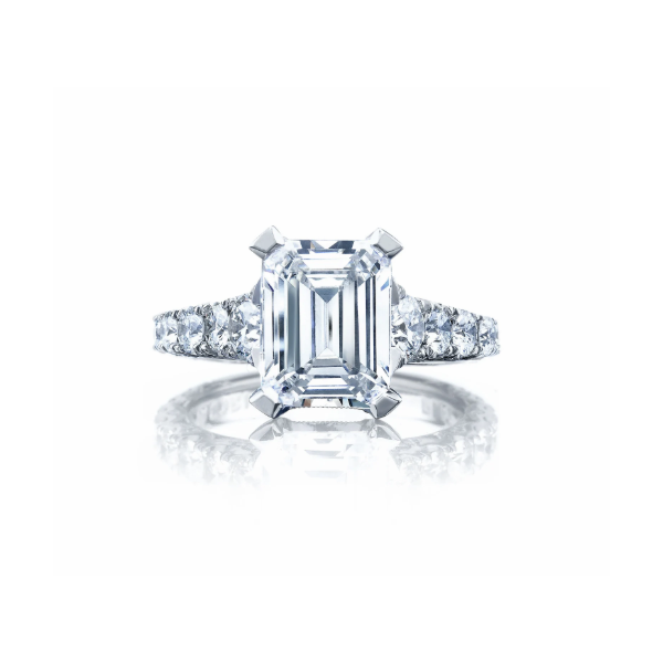 Platinum Cathedral Semi Mount Engagement Ring Blue Marlin Jewelry, Inc. Islamorada, FL