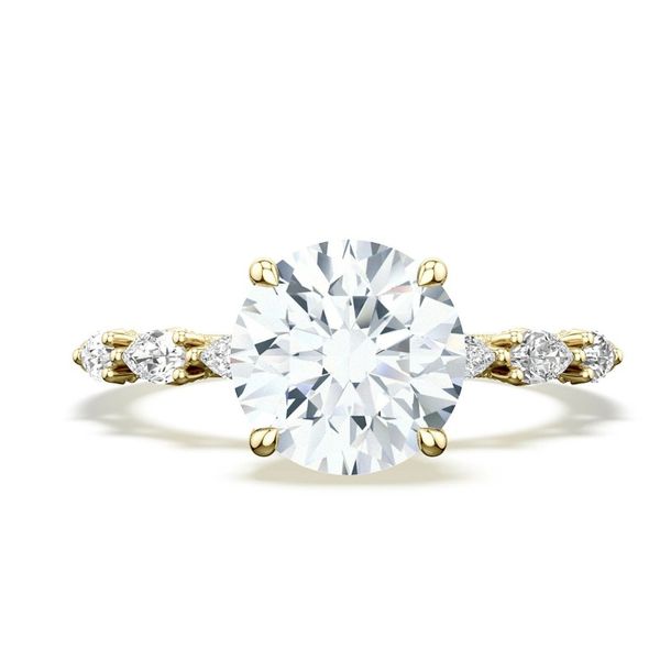 18K Yellow Gold Classic Semi Mount Engagement Ring Image 2 Blue Marlin Jewelry, Inc. Islamorada, FL