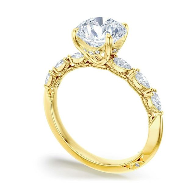 18K Yellow Gold Classic Semi Mount Engagement Ring Blue Marlin Jewelry, Inc. Islamorada, FL