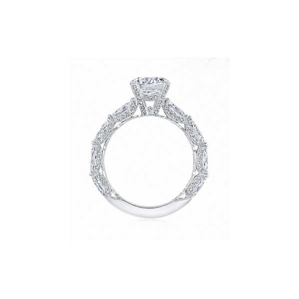 Platinum Cathedral Semi Mount Engagement Ring Image 2 Blue Marlin Jewelry, Inc. Islamorada, FL