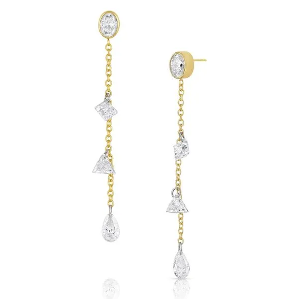 Mixed Shape Diamond Drop Earrings Blue Marlin Jewelry, Inc. Islamorada, FL