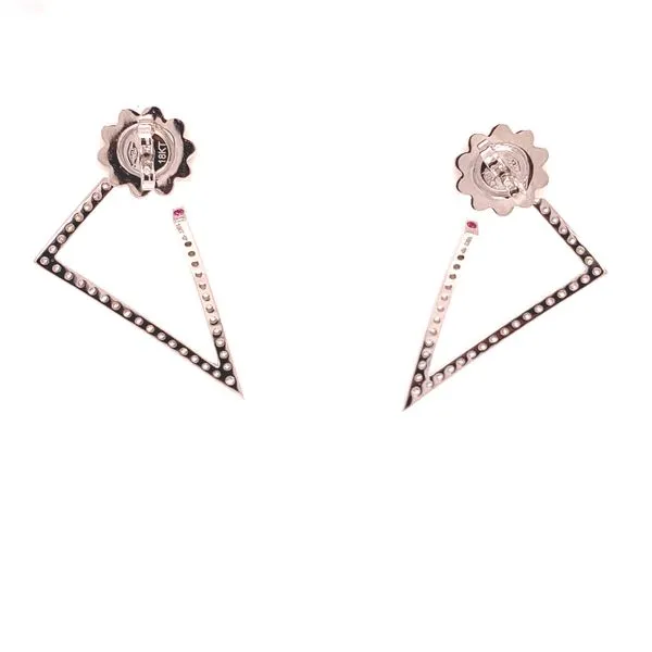 Roberto Coin Classic Diamond Triangle Earrings Image 3 Blue Marlin Jewelry, Inc. Islamorada, FL