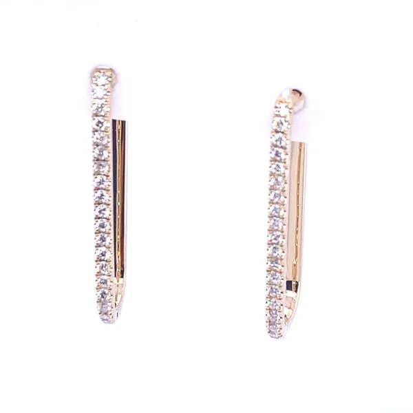 Diamond Paperclip Earrings Image 2 Blue Marlin Jewelry, Inc. Islamorada, FL