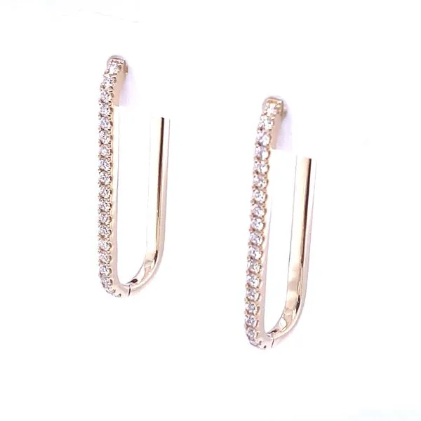 Diamond Paperclip Earrings Blue Marlin Jewelry, Inc. Islamorada, FL