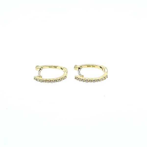 Roberto Coin Micropave Diamond Hoop Earrings Blue Marlin Jewelry, Inc. Islamorada, FL