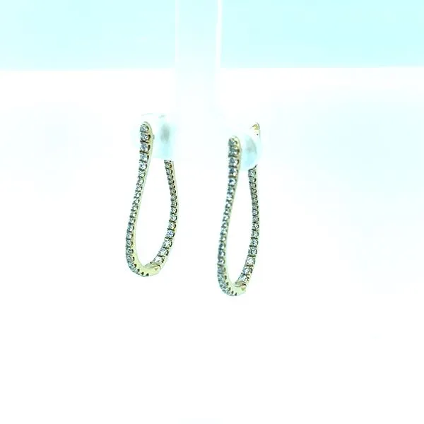 Diamond Horseshoe Hoop Earrings Blue Marlin Jewelry, Inc. Islamorada, FL