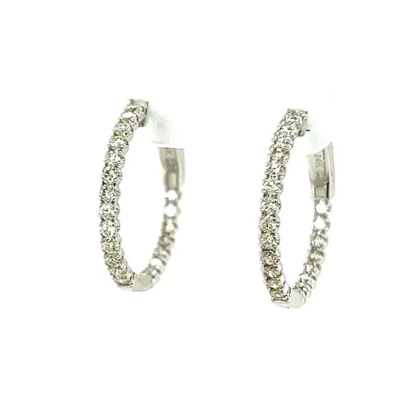 Diamond Inside Out Hoop Earrings Blue Marlin Jewelry, Inc. Islamorada, FL
