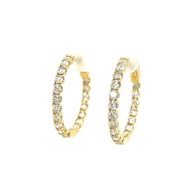 Diamond Inside Out Hoop Earrings Blue Marlin Jewelry, Inc. Islamorada, FL