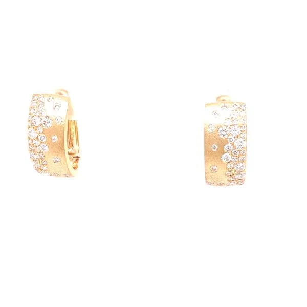 Diamond Satin Finish Earrings Blue Marlin Jewelry, Inc. Islamorada, FL