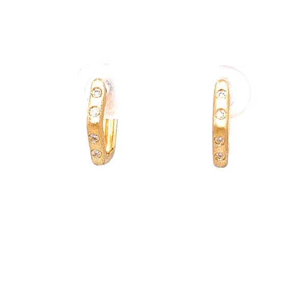 Diamond Hexagon Huggy Earrings Blue Marlin Jewelry, Inc. Islamorada, FL